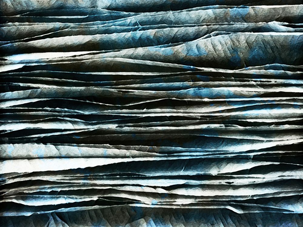 Watercoloured Blue Paper Stack art print by Ashley Aldridge for $57.95 CAD
