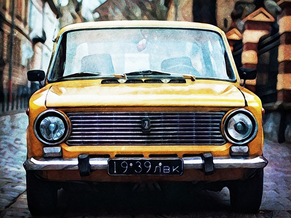 Canary Coloured Car art print by Ashley Aldridge for $57.95 CAD
