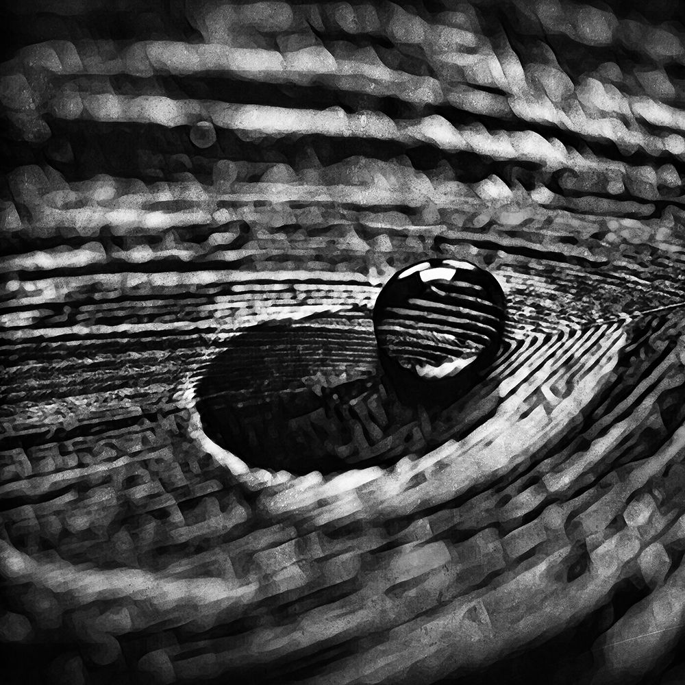 Monochrome Feather Droplet art print by Ashley Aldridge for $57.95 CAD