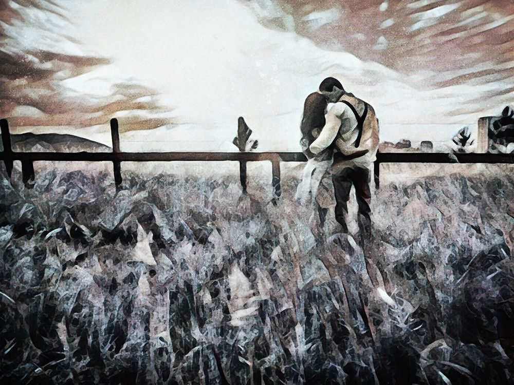 Lovers Countryside Cuddle art print by Ashley Aldridge for $57.95 CAD
