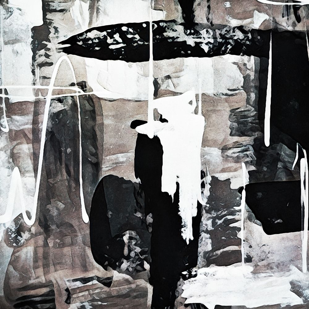 Monochrome Brushed Abstract III art print by Ashley Aldridge for $57.95 CAD