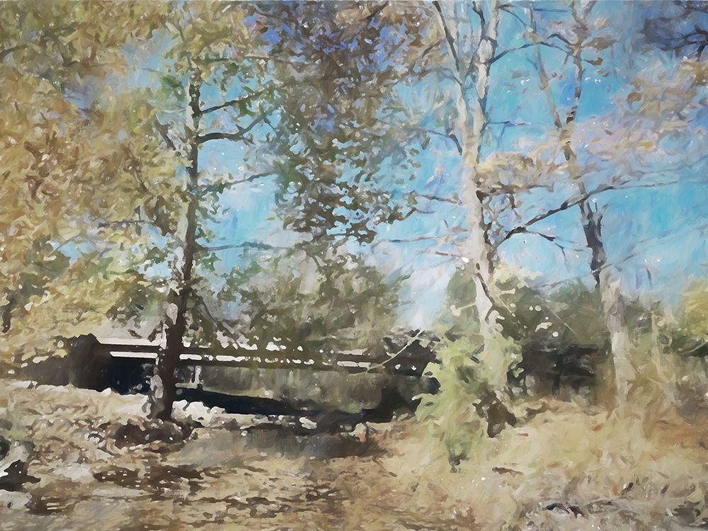 Autumn Bridge art print by Kim Curinga for $57.95 CAD
