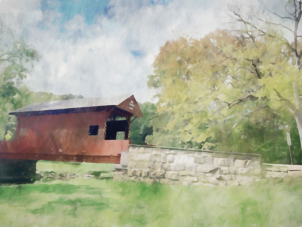 Covered Bridge art print by Kim Curinga for $57.95 CAD