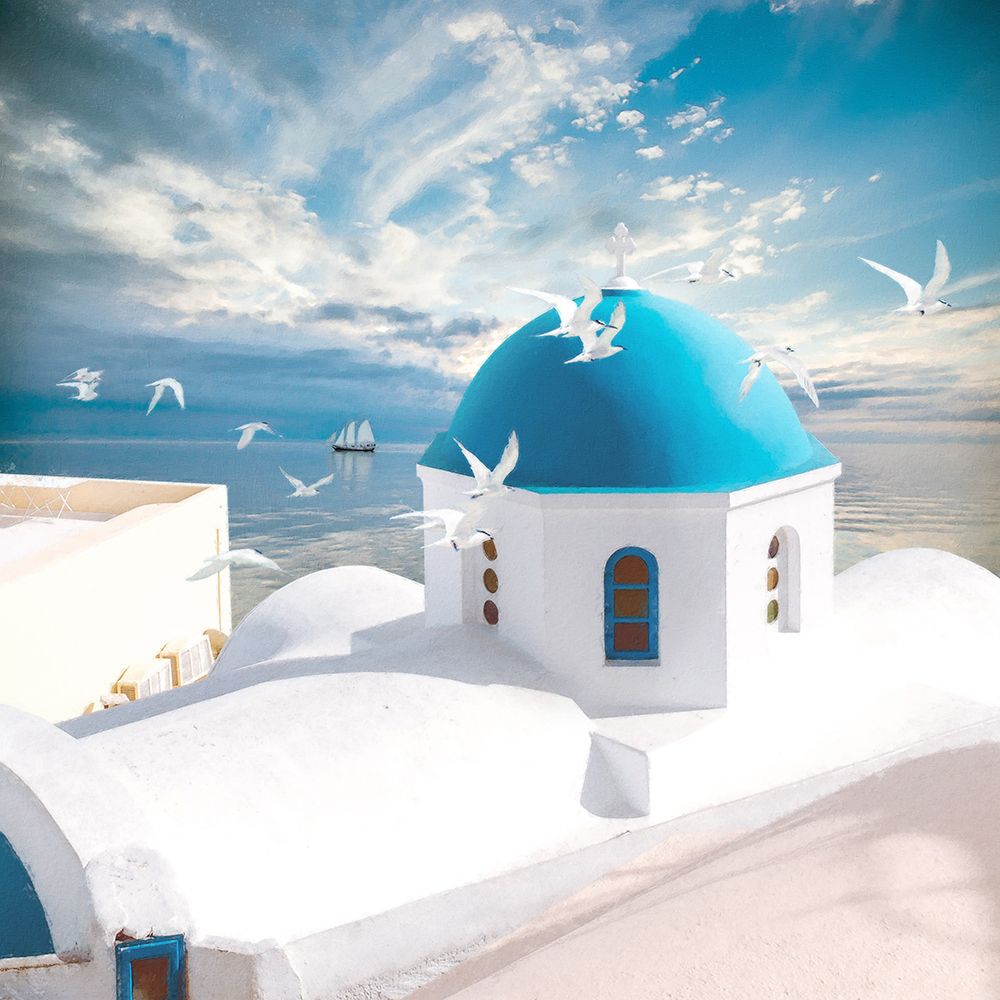 Grecian Blue IV art print by Steve Hunziker for $57.95 CAD