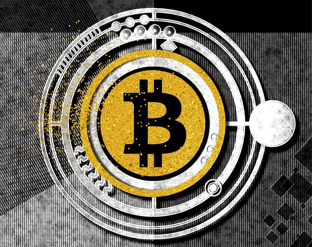 Bitcoin Glitterball art print by Karen Smith for $57.95 CAD
