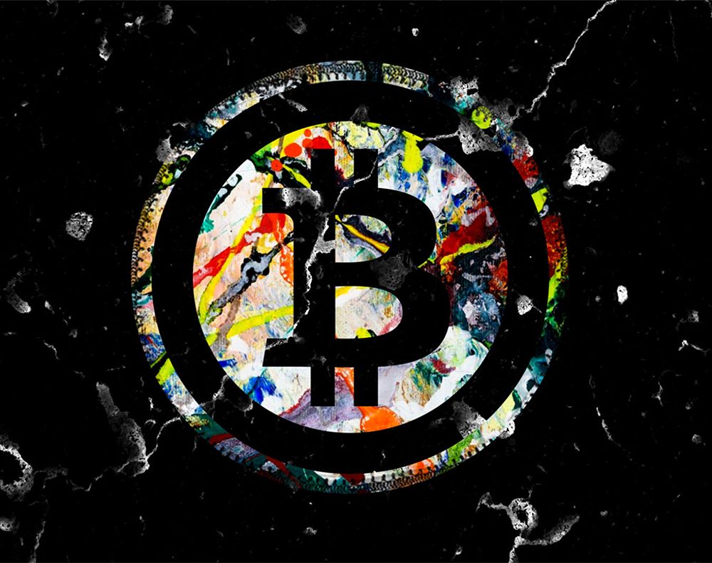 Bitcoin Paint art print by Karen Smith for $57.95 CAD