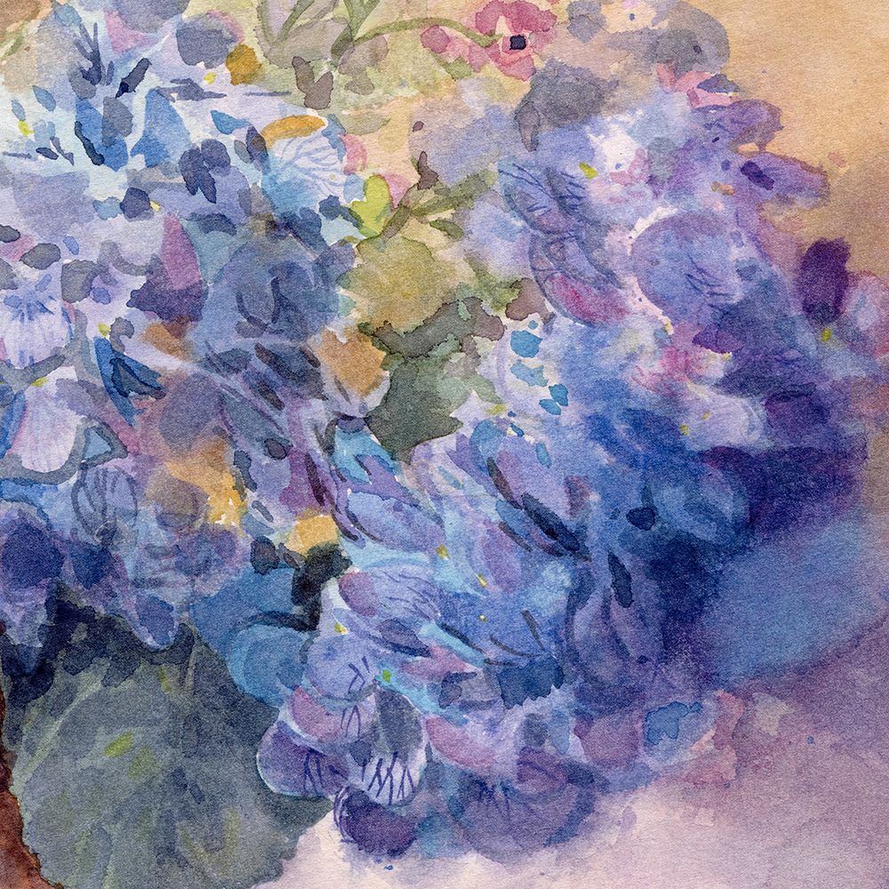 Periwinkle Bluish Hydrangeas I art print by Evalia Designs for $57.95 CAD