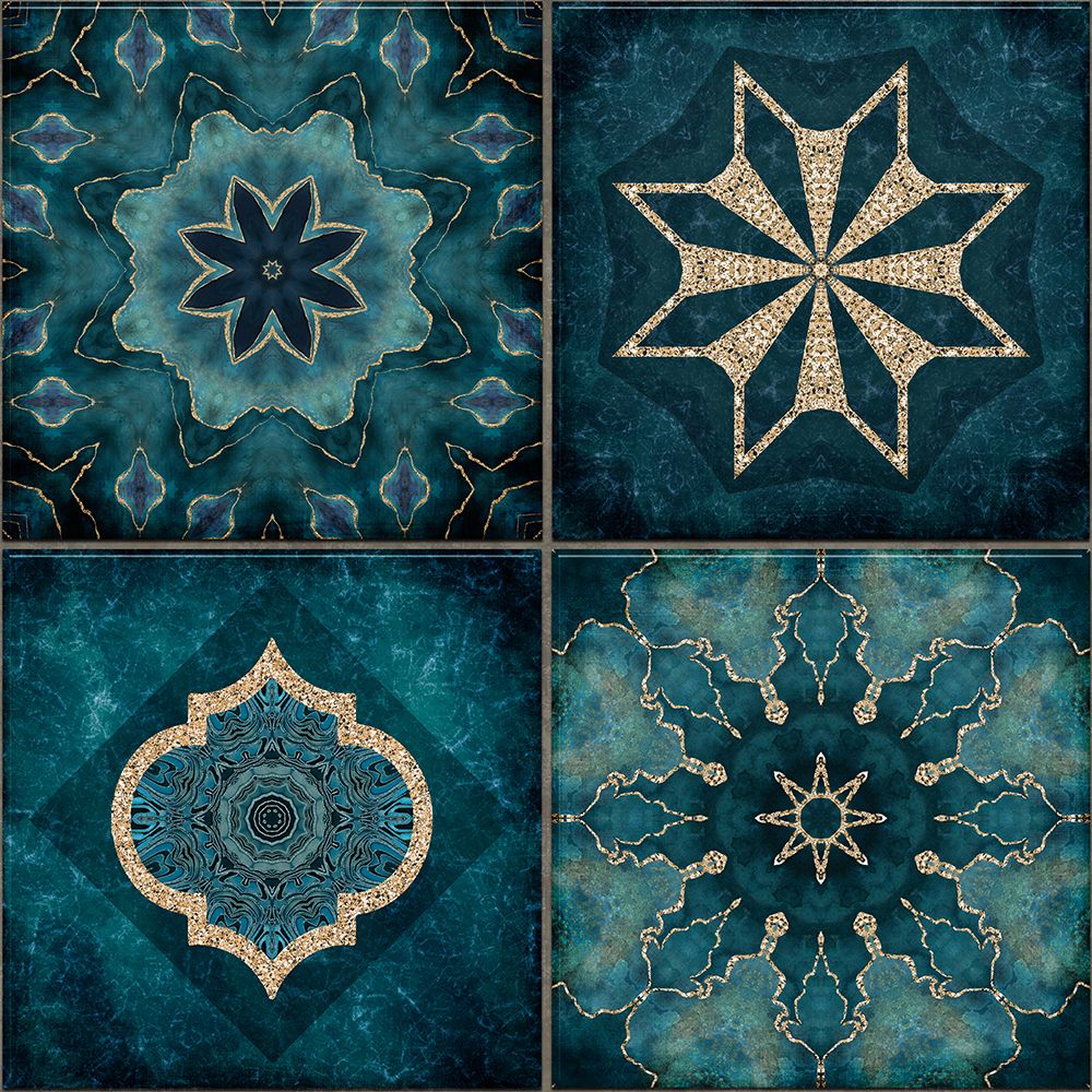 Elegant Teal Tiles art print by Andrea Haase for $57.95 CAD