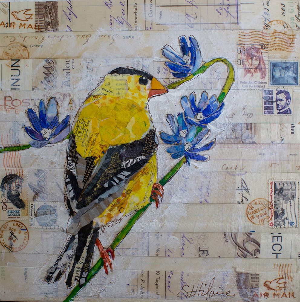 Gold Finch US Mail art print by Elizabeth St Hilaire for $57.95 CAD
