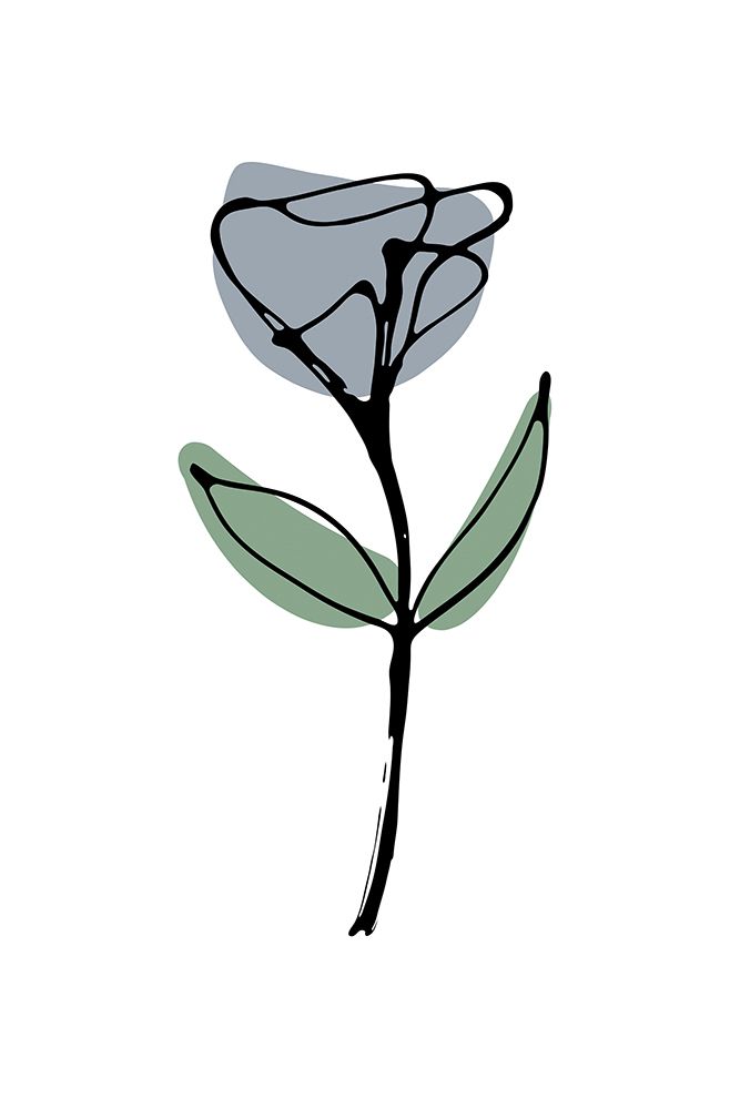 Minimal Blue Bell Flower art print by Andrea Haase for $57.95 CAD