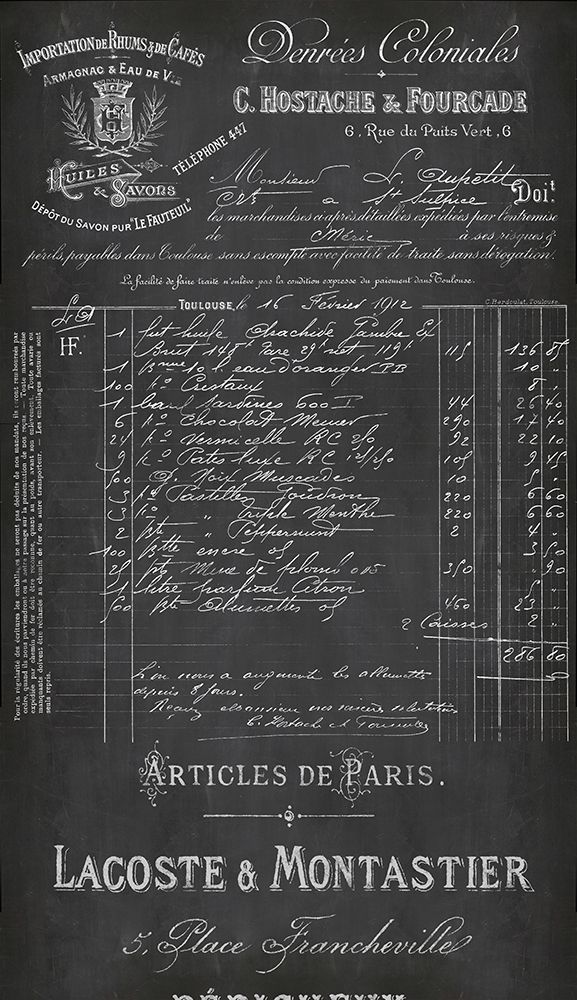 Chalkboard Nostalgic French art print by Andrea Haase for $57.95 CAD
