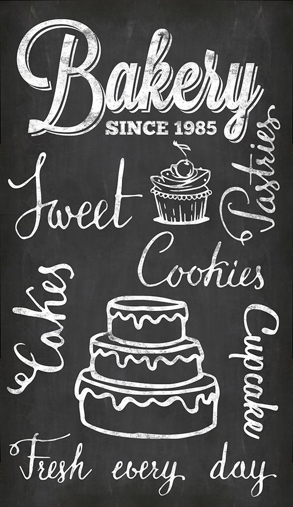 Chalkboard Fresh Bakery art print by Andrea Haase for $57.95 CAD