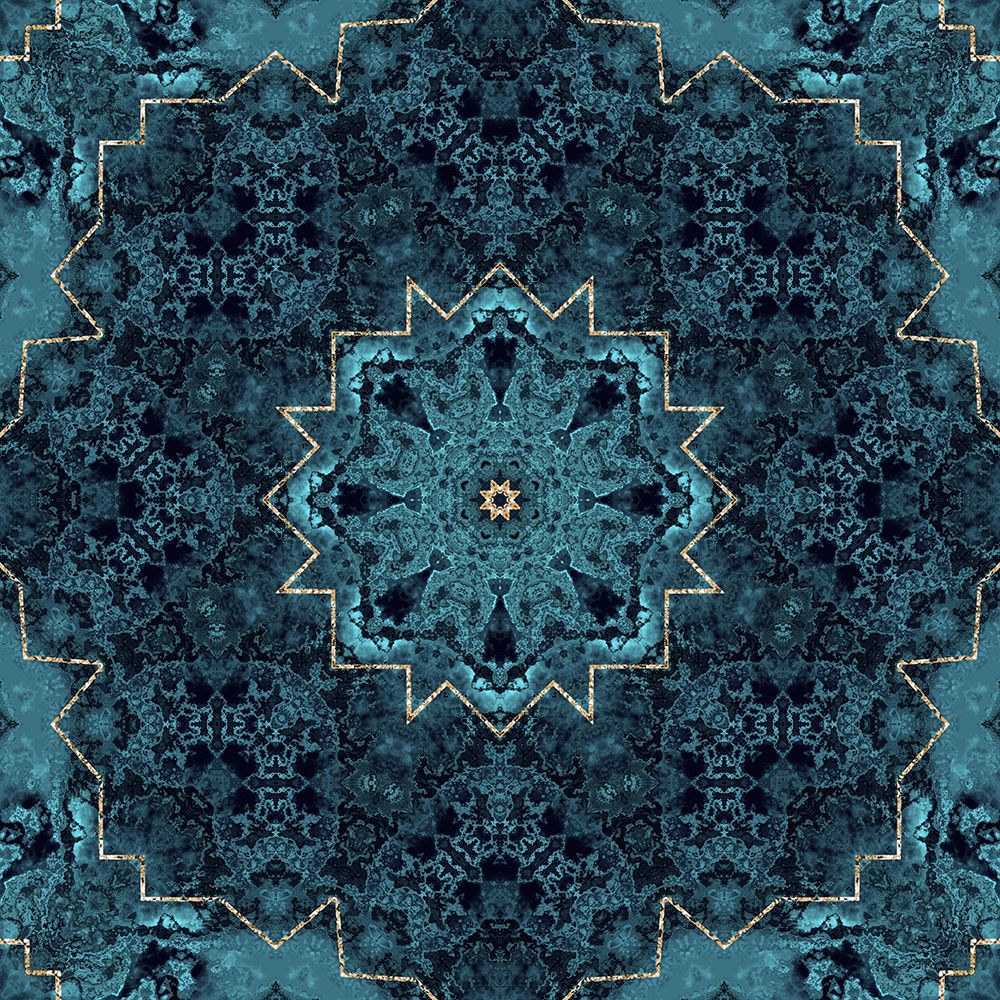 Gold Teal Tile II art print by Andrea Haase for $57.95 CAD