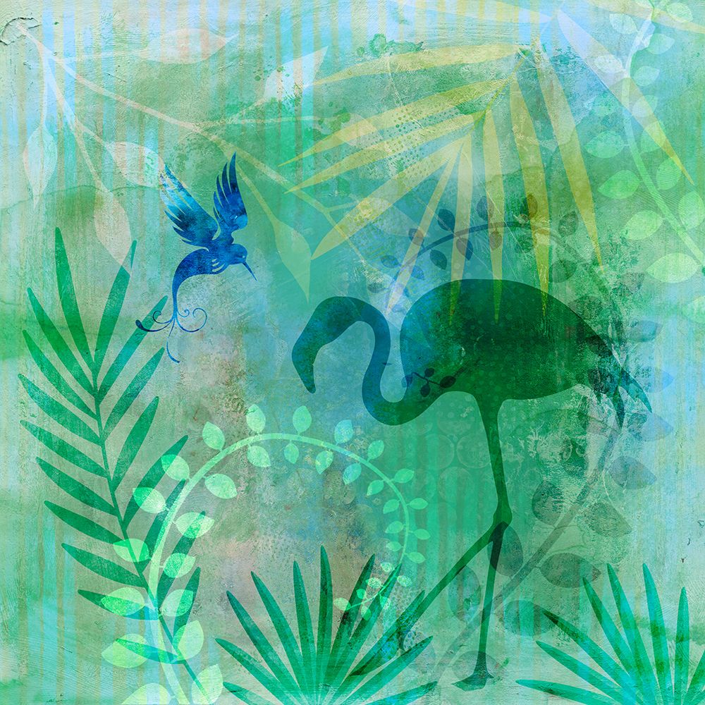 Flamingo Tropical Island art print by Andrea Haase for $57.95 CAD
