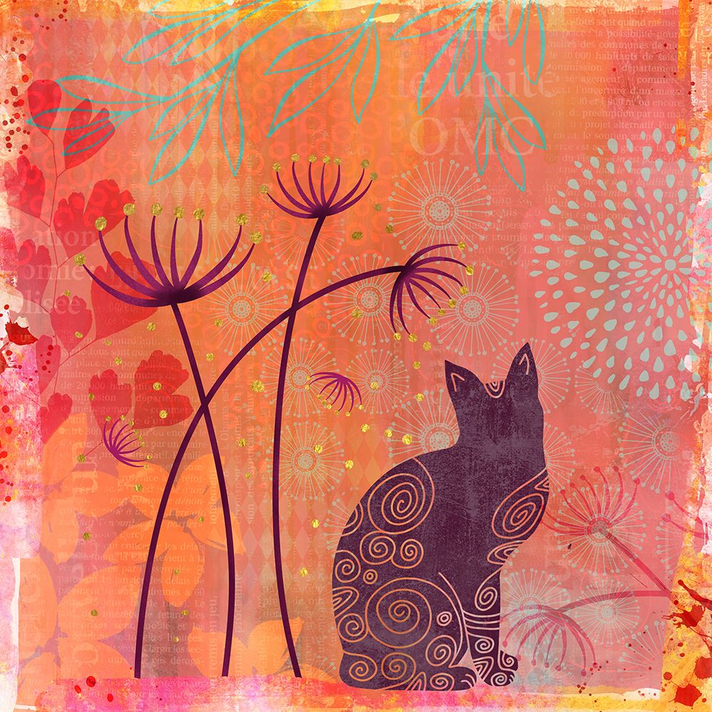Felines Fantasy Garden art print by Andrea Haase for $57.95 CAD