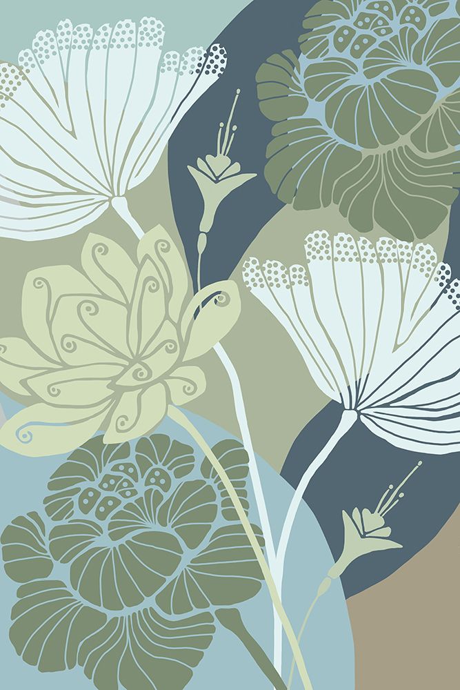 Art Deco Flowers I art print by Flora Kouta for $57.95 CAD
