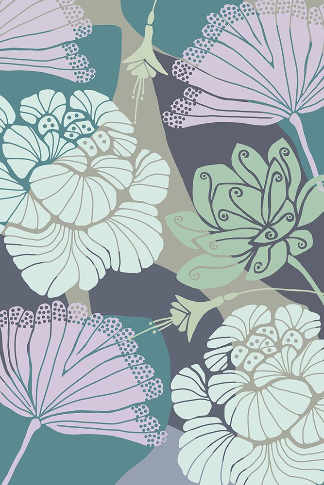 Art Deco Flowers II art print by Flora Kouta for $57.95 CAD