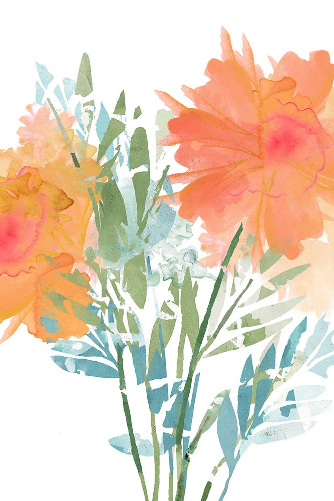 Orange Poppies I art print by Flora Kouta for $57.95 CAD