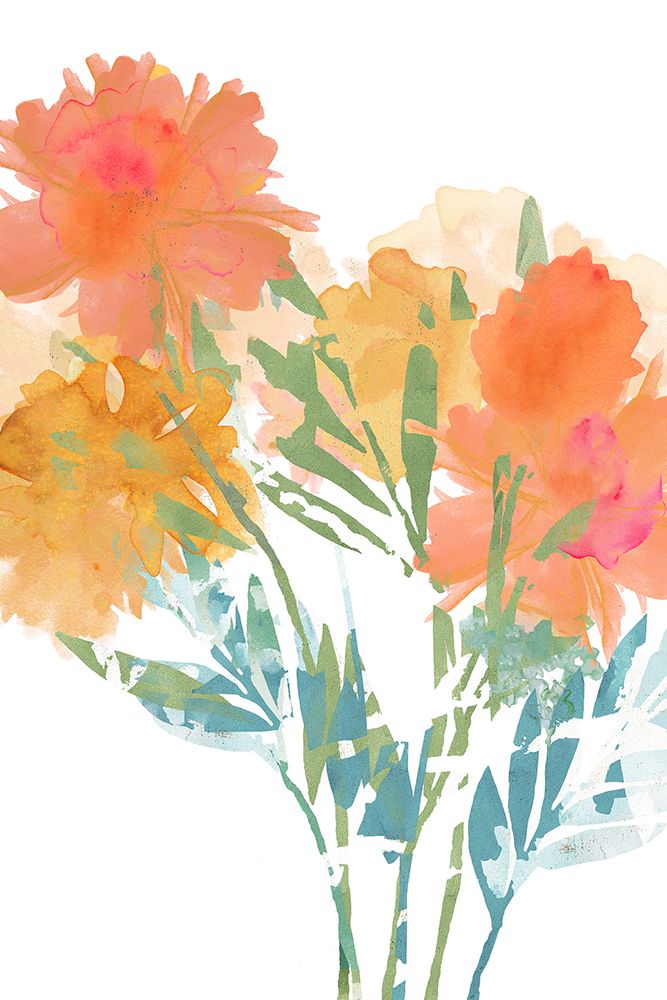 Orange Poppies II art print by Flora Kouta for $57.95 CAD