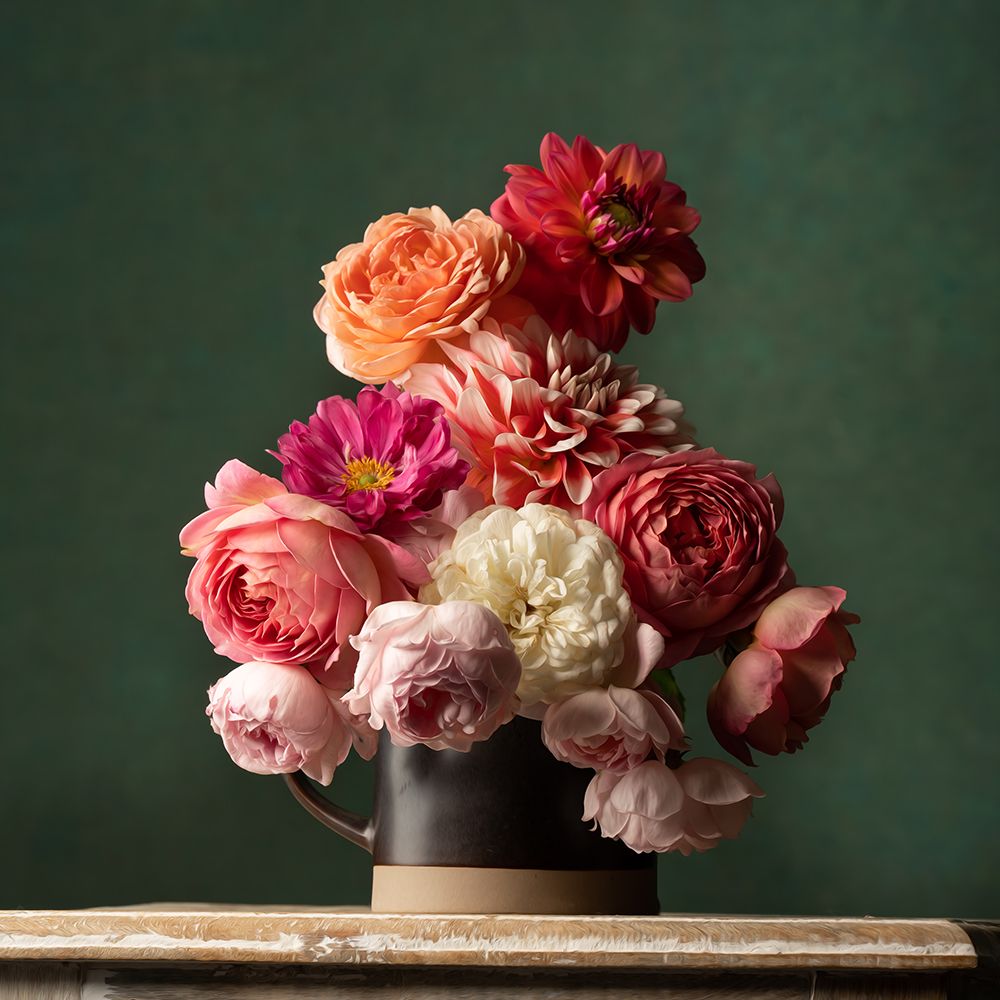 Blooms on Green art print by Leah Mclean for $57.95 CAD