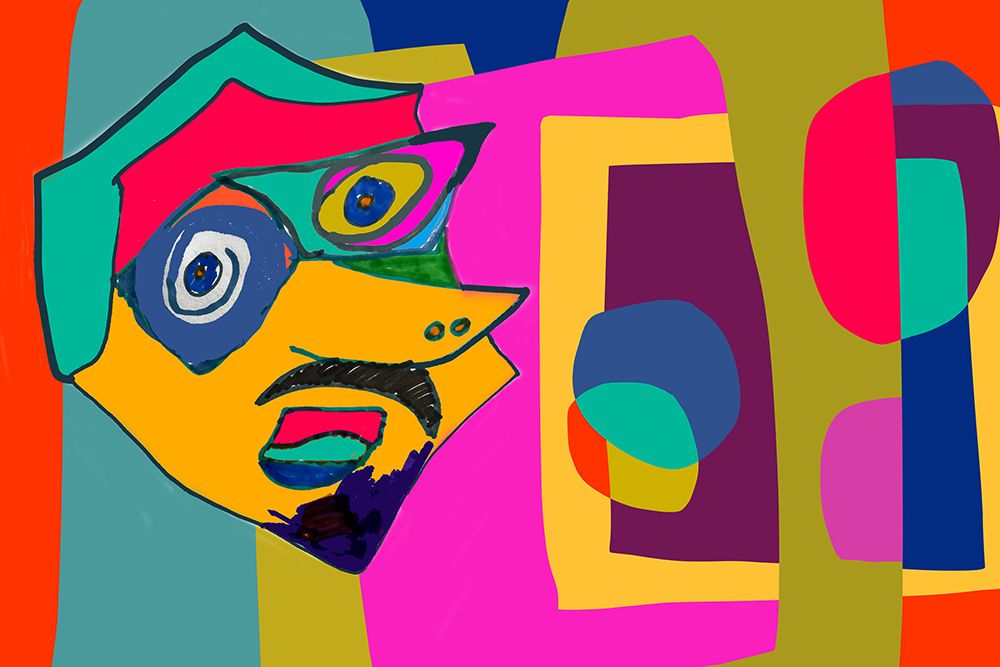 Cubist Faces II art print by Irena Orlov for $57.95 CAD