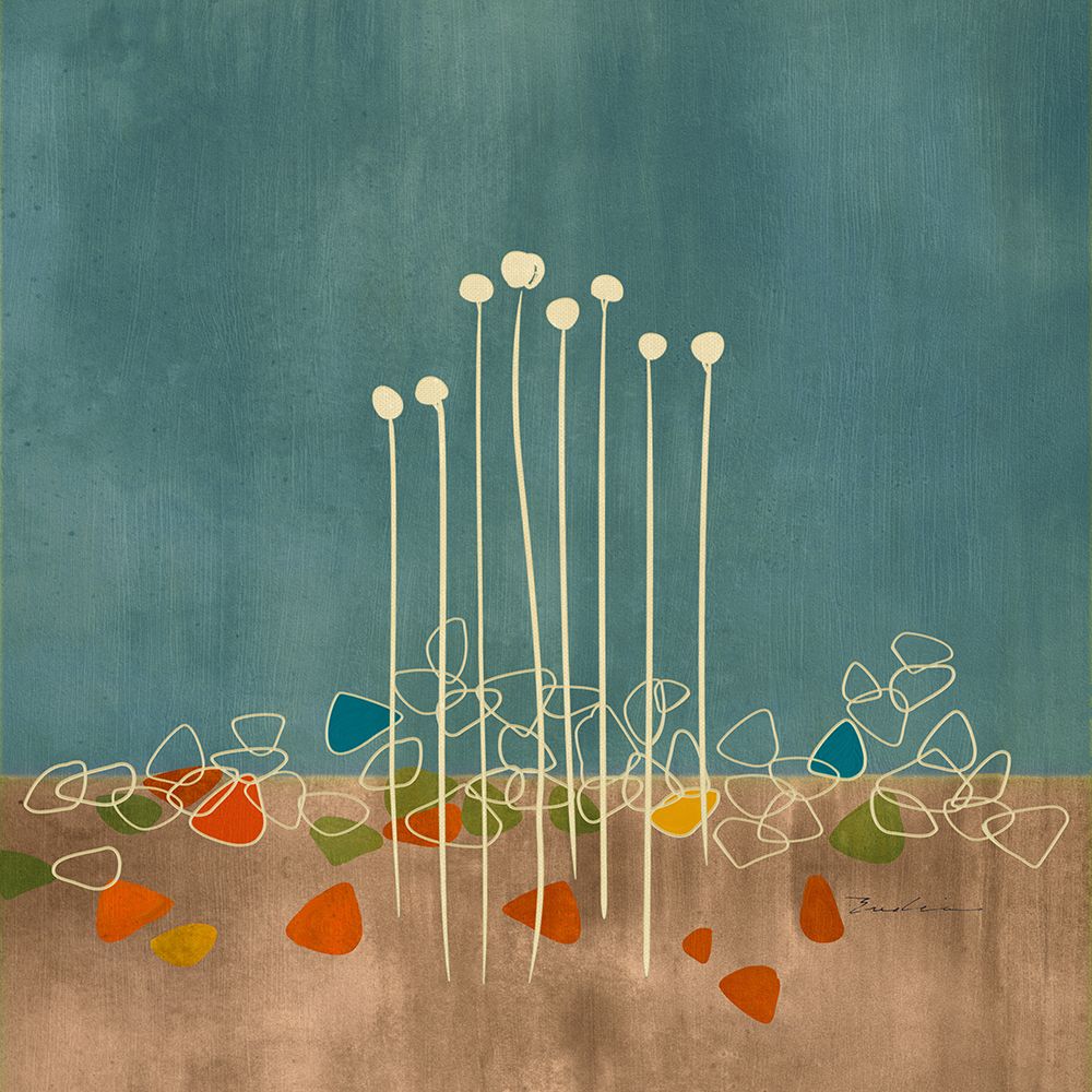 Scandinavian River Rocks art print by Evalia Designs for $57.95 CAD