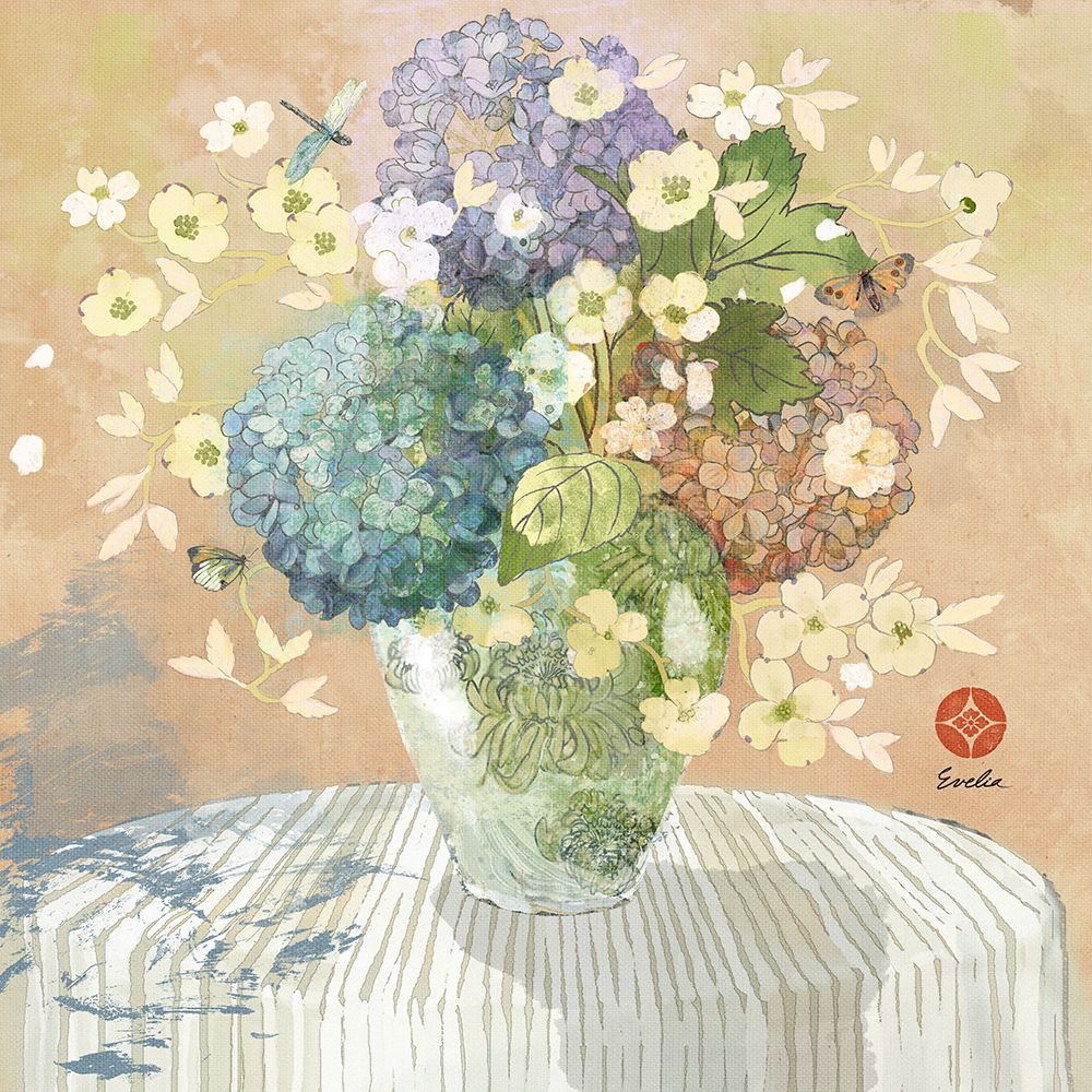 Brendas Hydrangea art print by Evalia Designs for $57.95 CAD