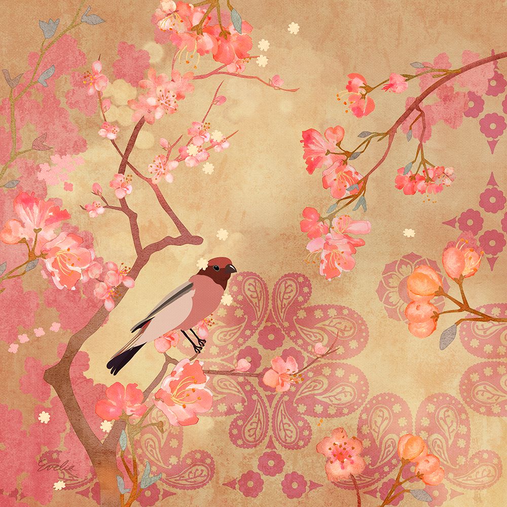 Plum Blossoms art print by Evalia Designs for $57.95 CAD
