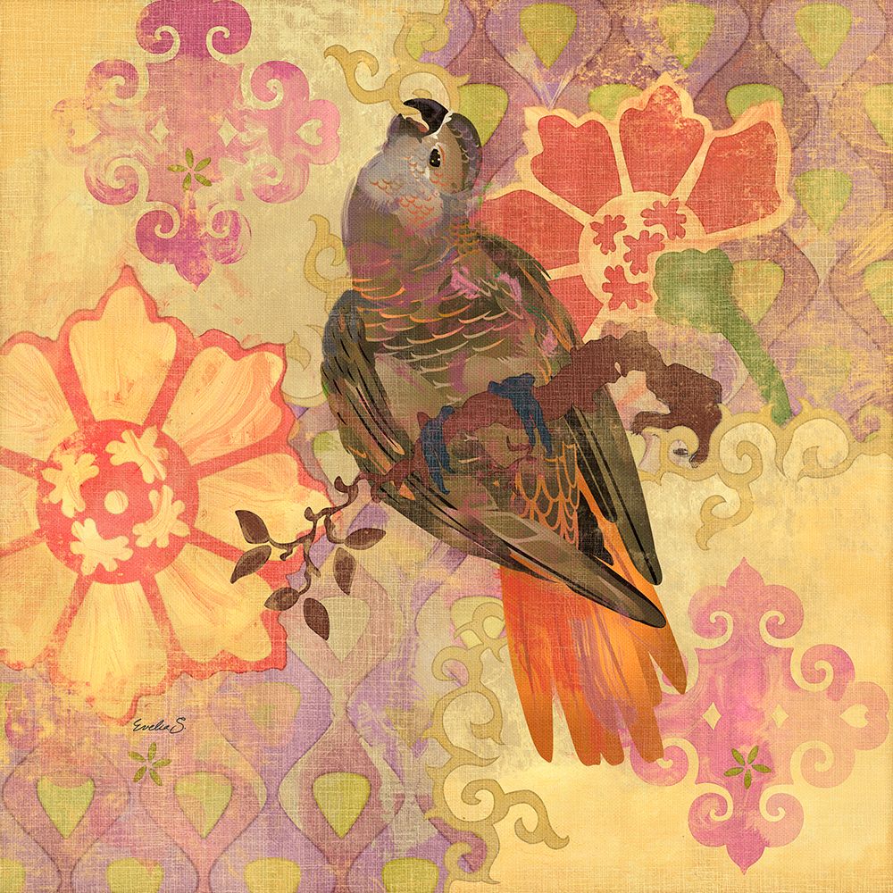 Parrots of Barcelona art print by Evalia Designs for $57.95 CAD