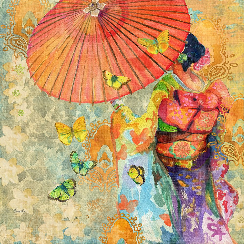Umbrella Butterflies art print by Evalia Designs for $57.95 CAD