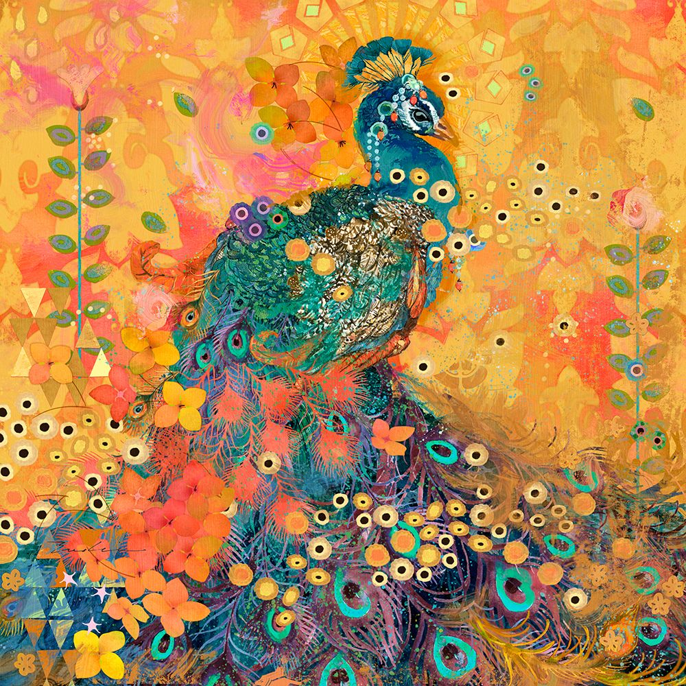 Afrikarma Peacock art print by Evalia Designs for $57.95 CAD