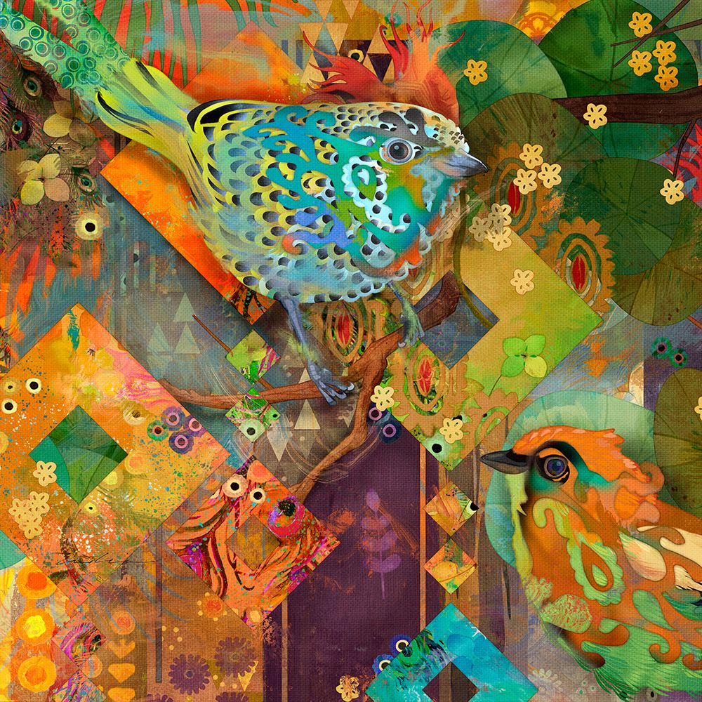 Tanager Birds art print by Evalia Designs for $57.95 CAD