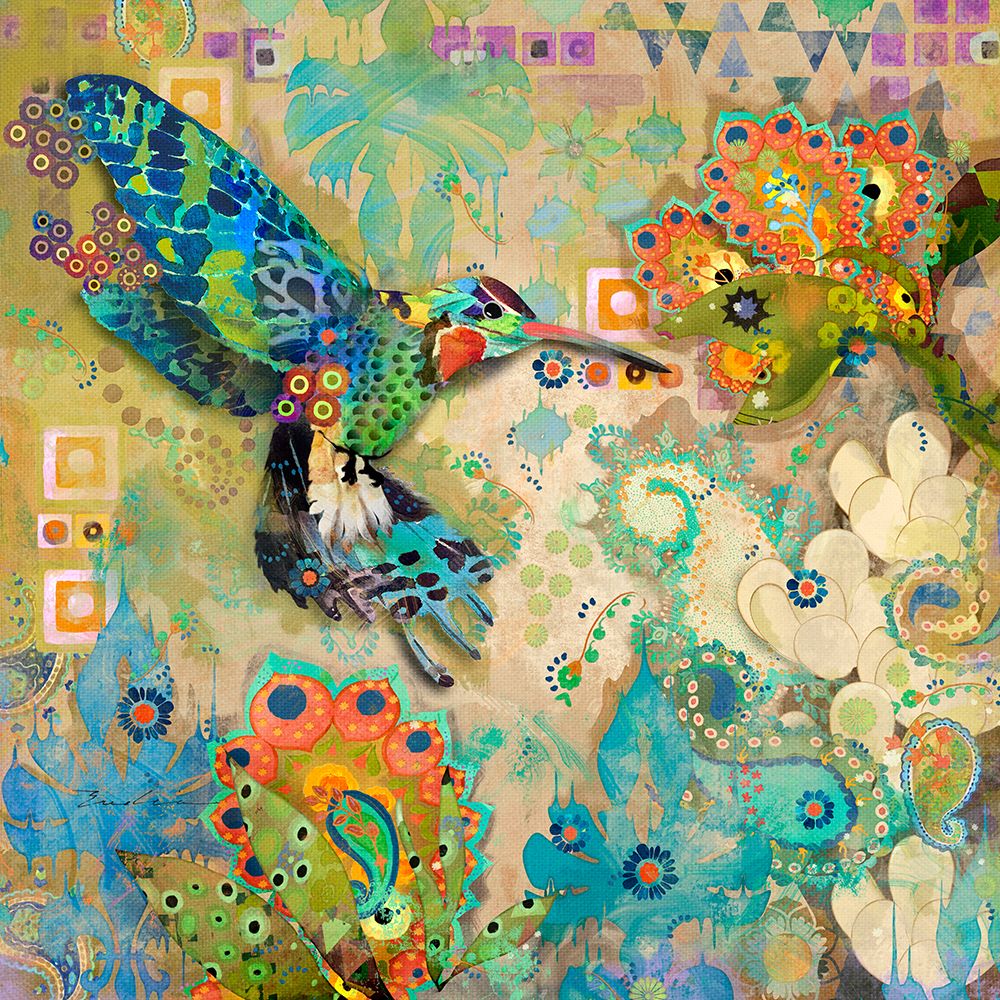 Hummingbirds art print by Evalia Designs for $57.95 CAD