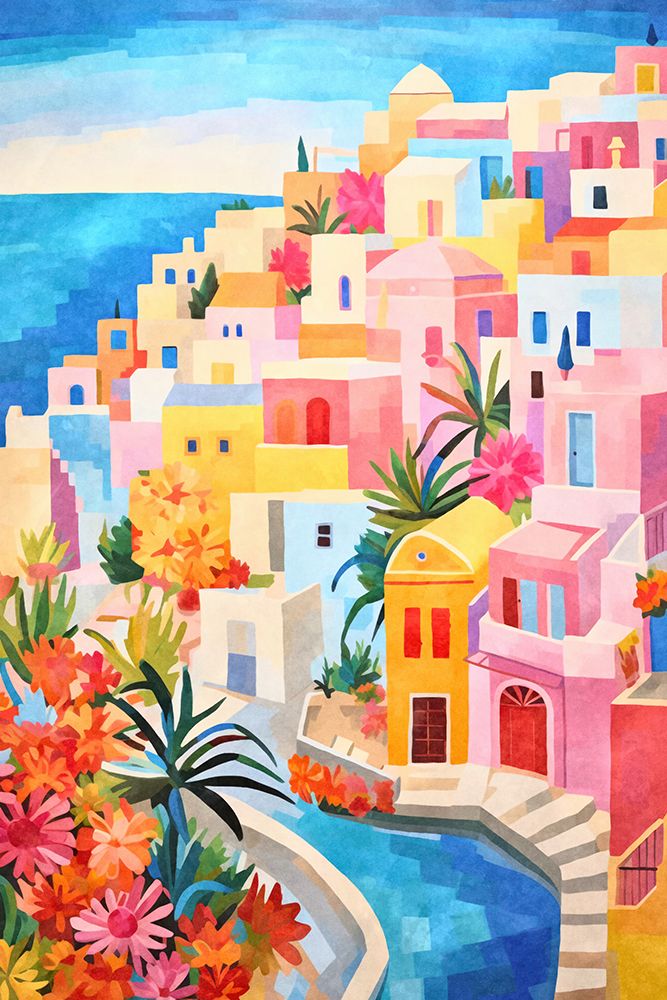 Southern Summer Village art print by Andrea Haase for $57.95 CAD