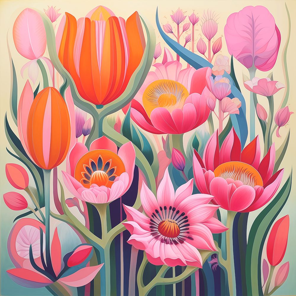 Flower Frolic 1 art print by Steve Hunziker for $57.95 CAD