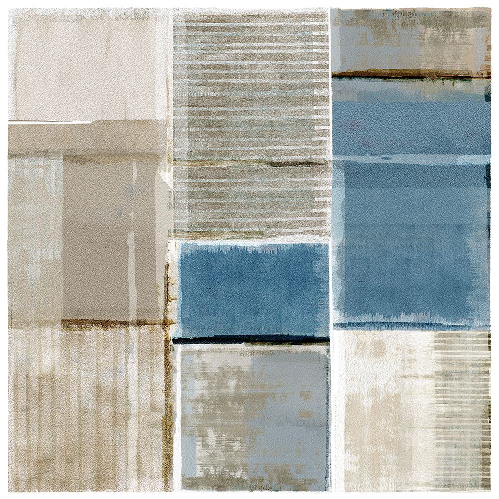 Blue Coastal Patchwork II art print by Flora Kouta for $57.95 CAD