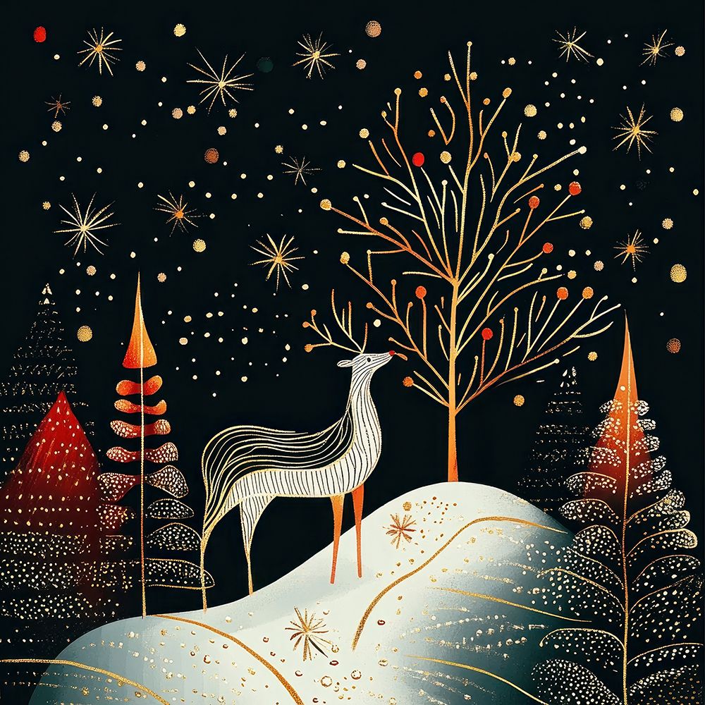 Snowy Christmas Eve II art print by Lazar Studio for $57.95 CAD