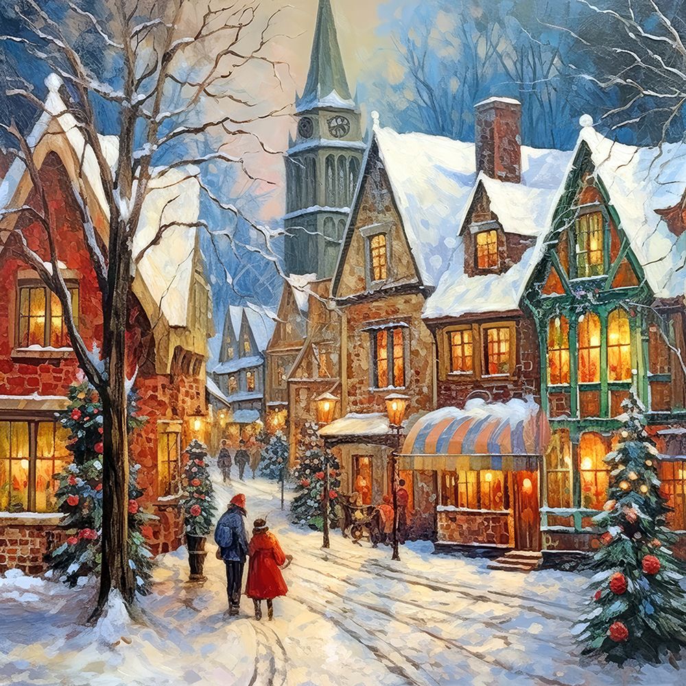 An Olde English Christmas art print by Ray Powers for $57.95 CAD
