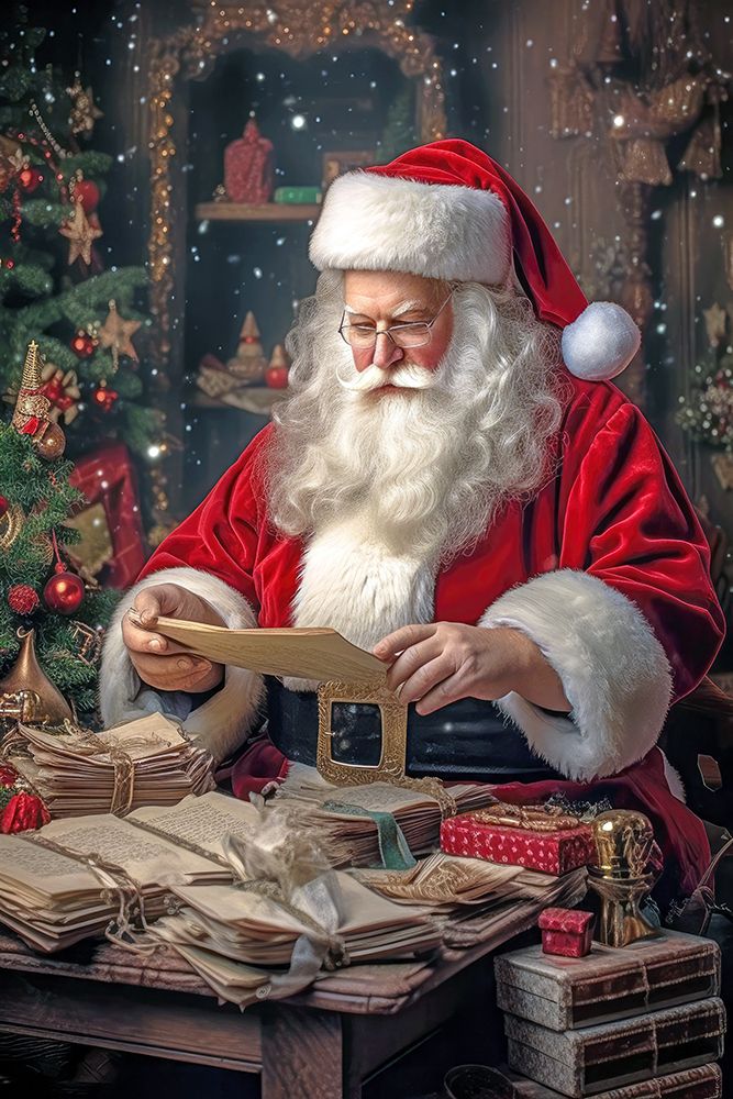 Checking His List art print by Ray Powers for $57.95 CAD