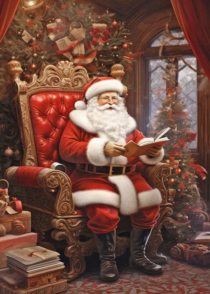 Santas Comfy Christmas art print by Ray Powers for $57.95 CAD