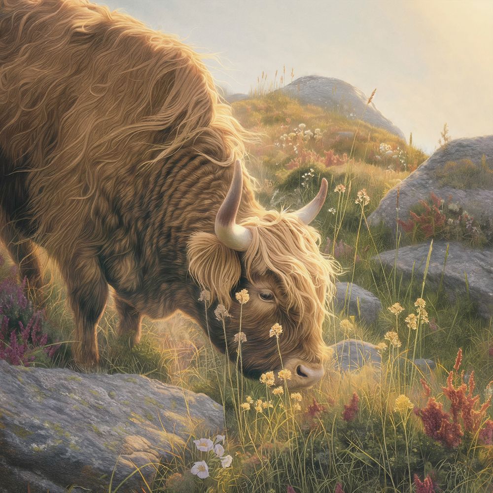 Highland Bovine I art print by Steve Hunziker for $57.95 CAD