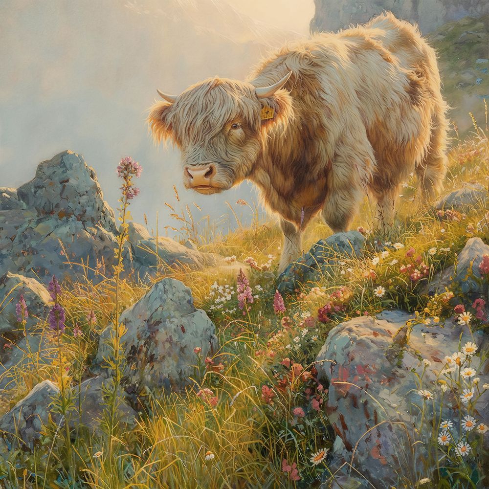 Highland Bovine II art print by Steve Hunziker for $57.95 CAD