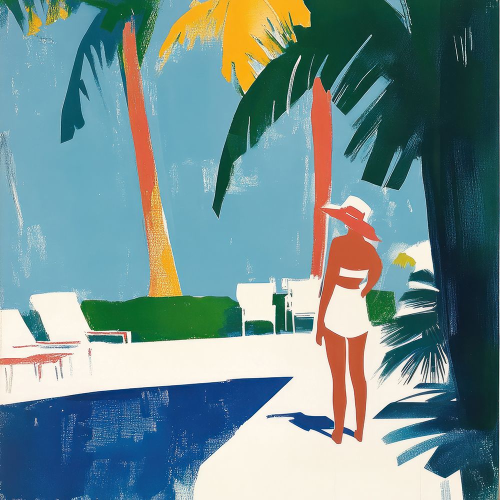 Pool Vibes II art print by Elara Yasna for $57.95 CAD