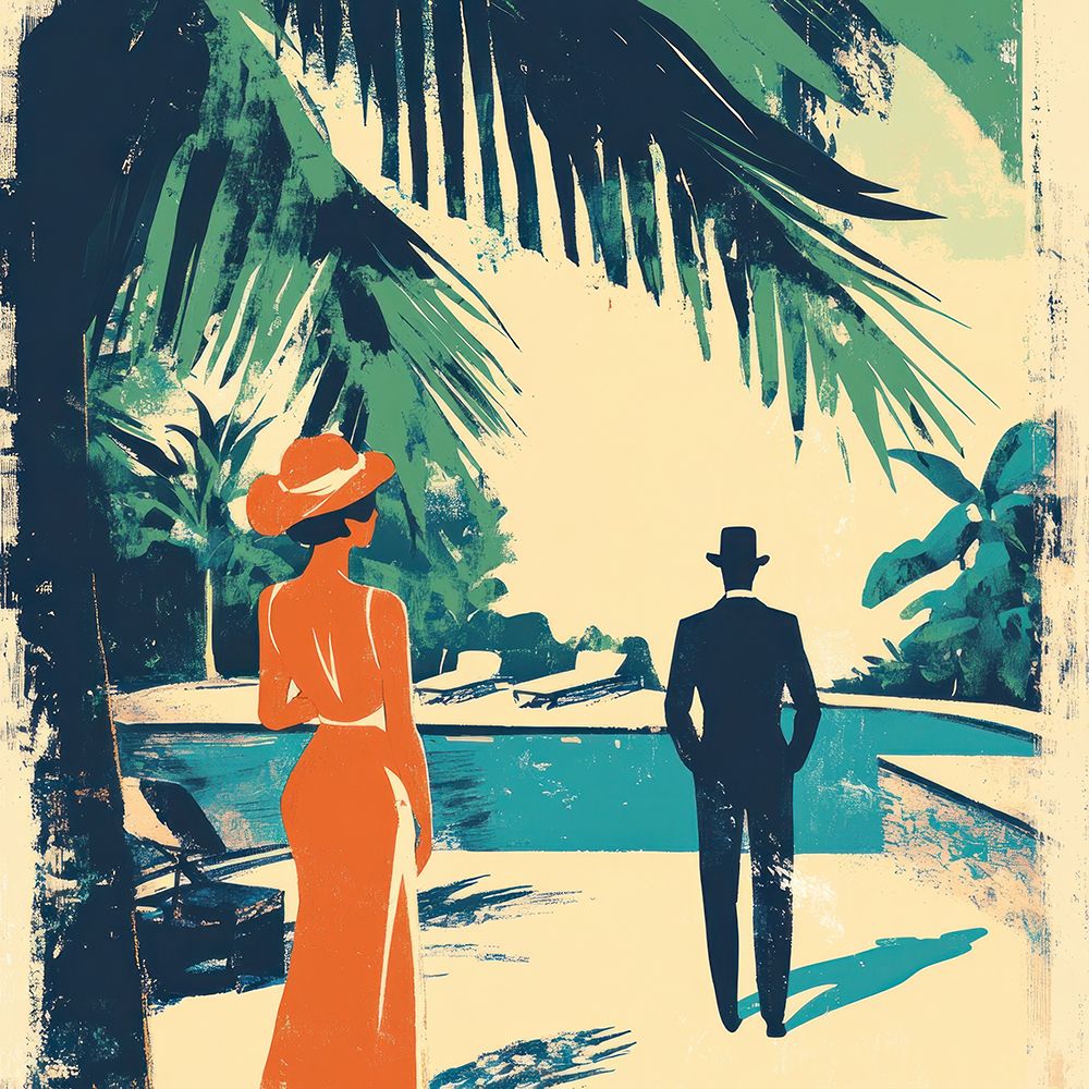 Pool Vibes IV art print by Elara Yasna for $57.95 CAD