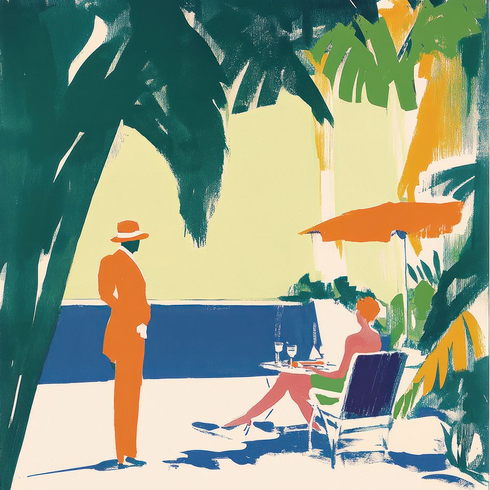 Pool Vibes V art print by Elara Yasna for $57.95 CAD
