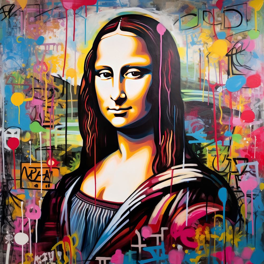 Graffiti Lisa art print by Lazar Studio for $57.95 CAD