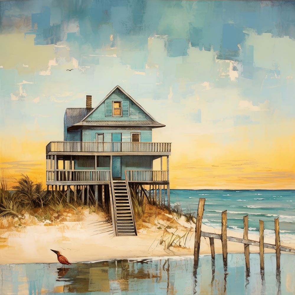 Cottage by the Sea I art print by Lazar Studio for $57.95 CAD