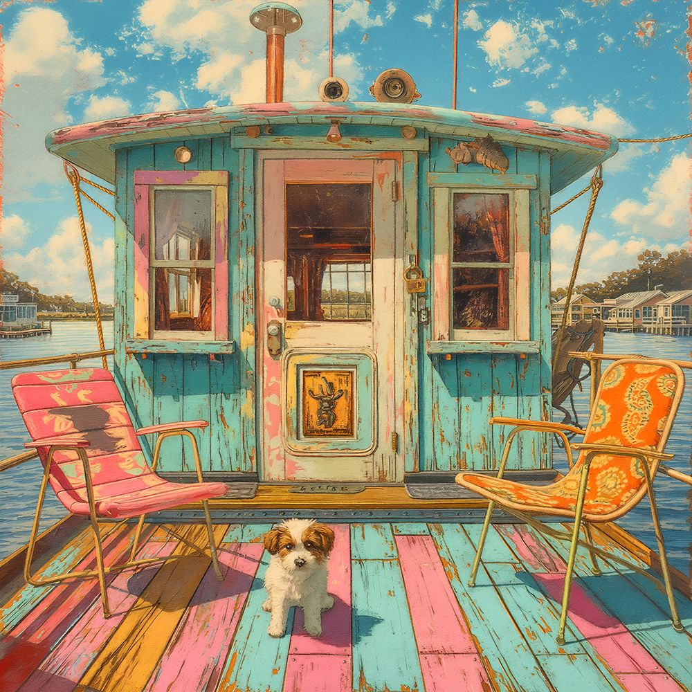 Houseboat Haven III art print by Steve Hunziker for $57.95 CAD