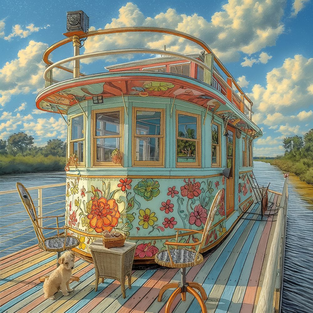 Houseboat Haven IV art print by Steve Hunziker for $57.95 CAD