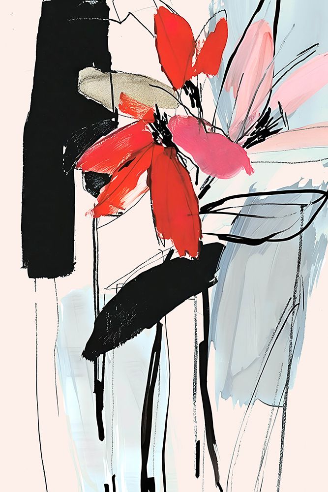 Red Petal Fragments II art print by Andrea Haase for $57.95 CAD